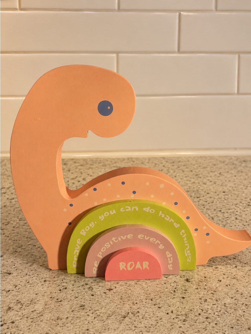 🦕 Wooden Dinosaur Nursery Decor  Pastel Dinosaur Shelf sitter